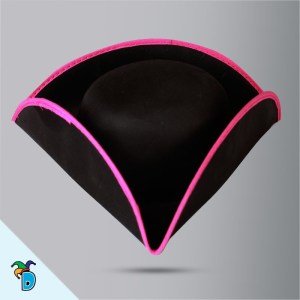 Sombrero Pirata Tela Rosa